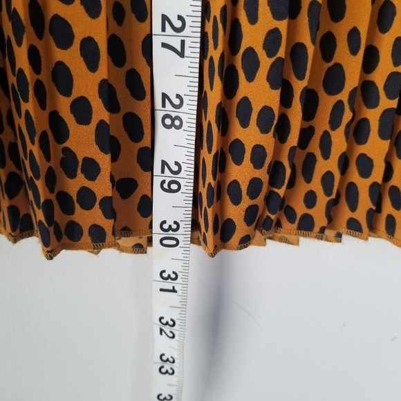 J. Crew Cheetah Print Pleated Flowy Chiffon Midi Skirt Size 12 - Picture 10 of 13